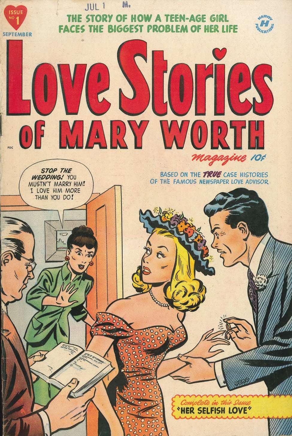 Comic Book Cover For Love Stories of Mary Worth 1