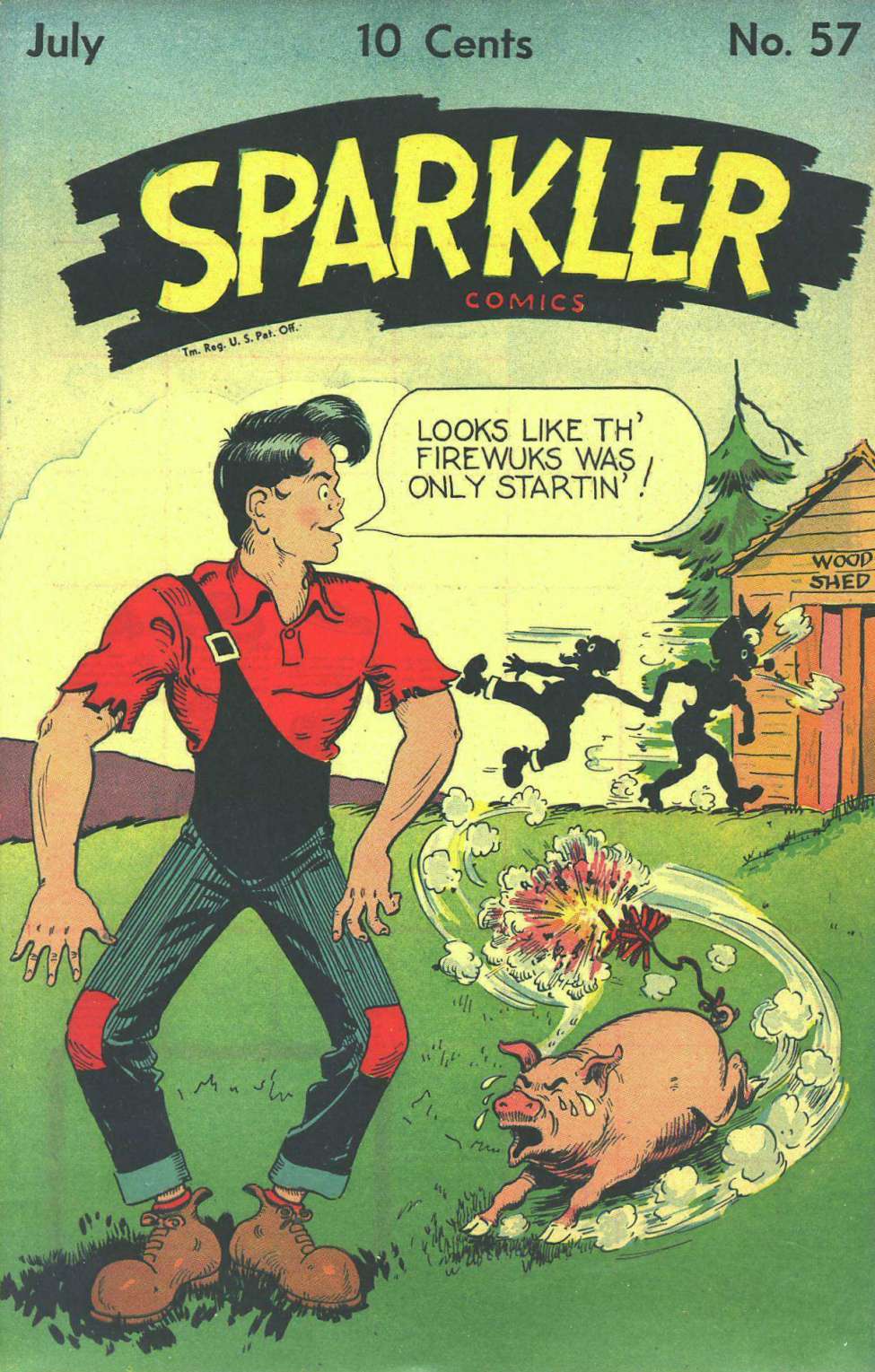 Comic Book Cover For Sparkler Comics 57