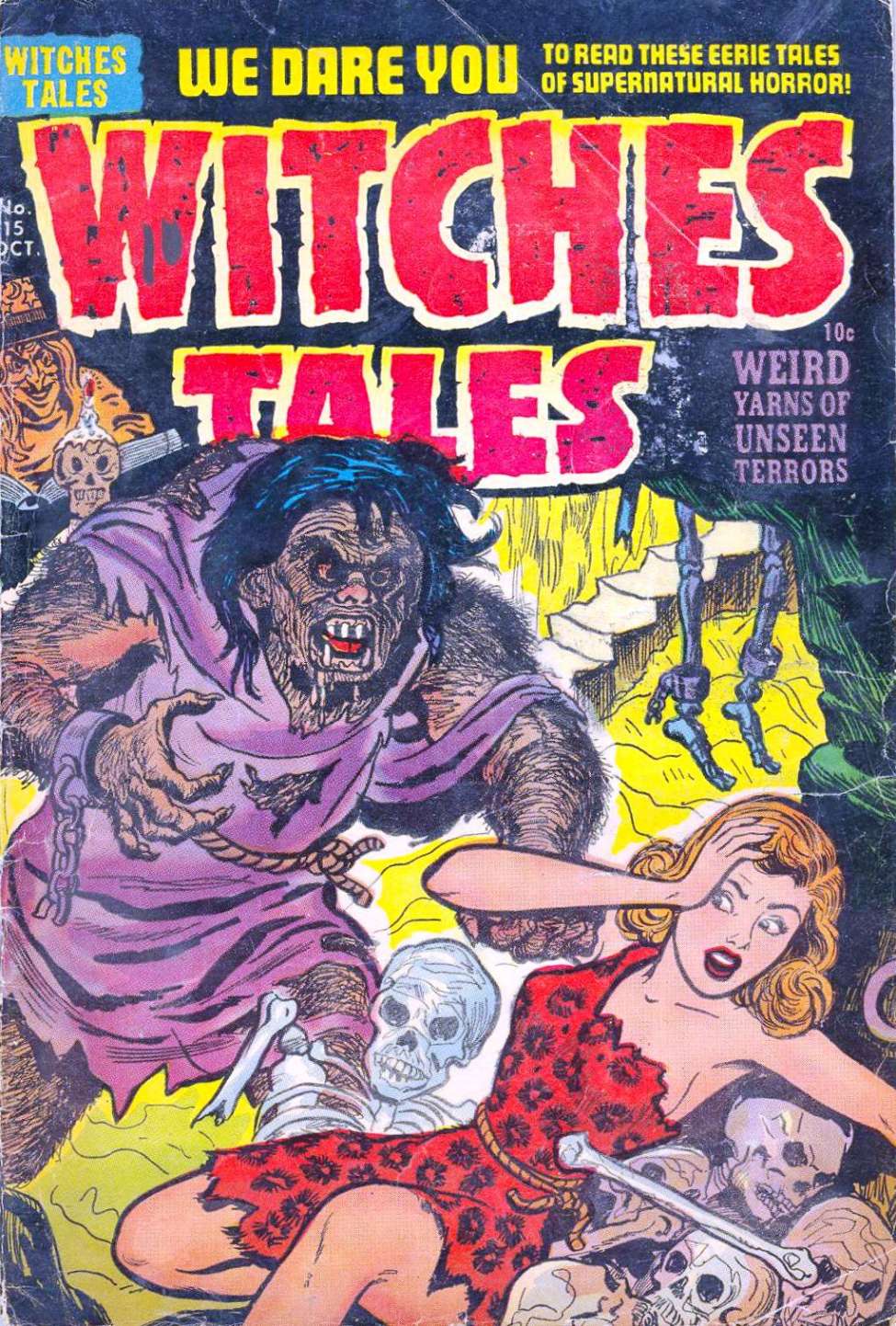 Comic Book Cover For Witches Tales 15