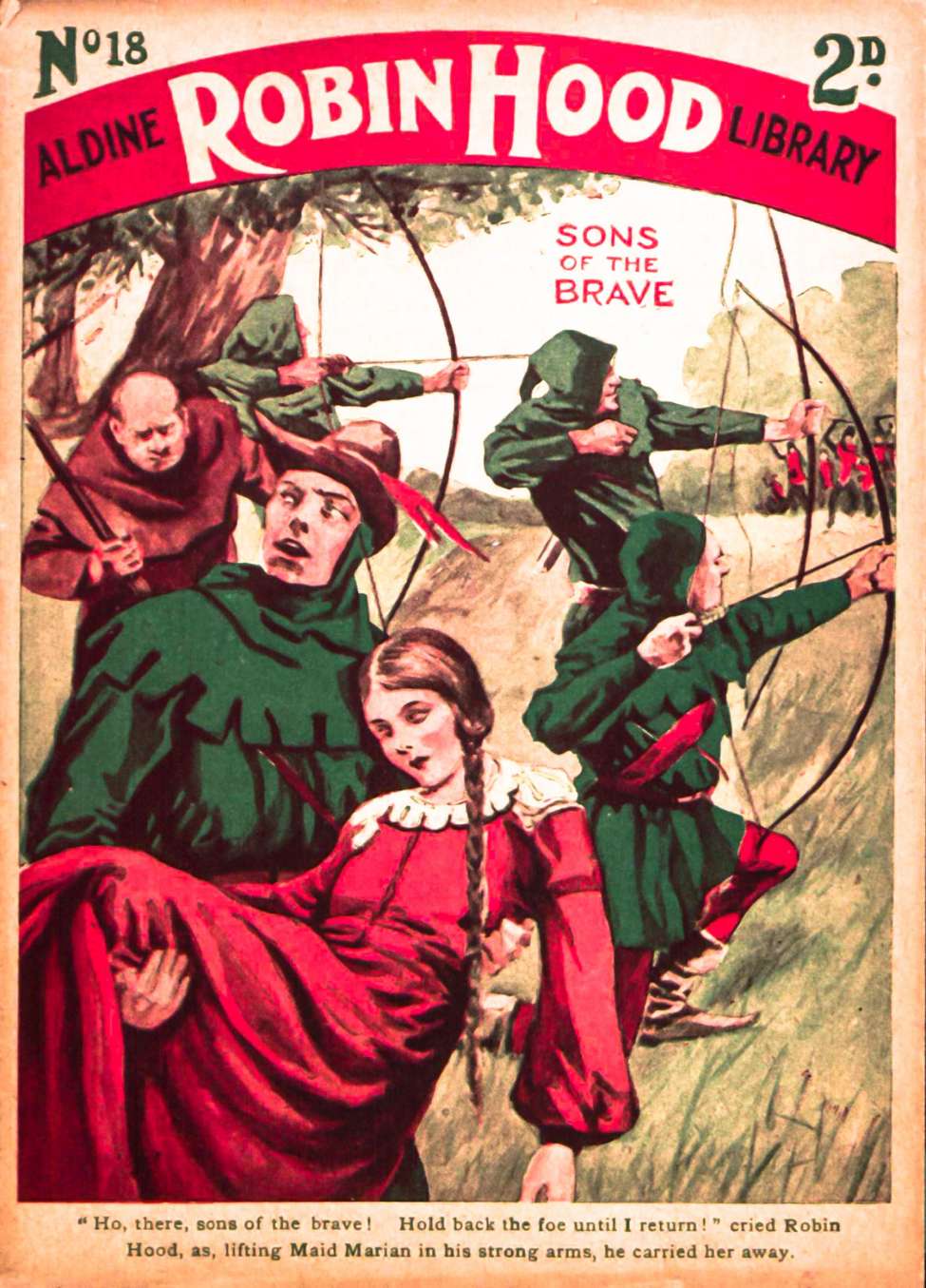 Book Cover For Aldine Robin Hood Library 18 - Sons of the Brave