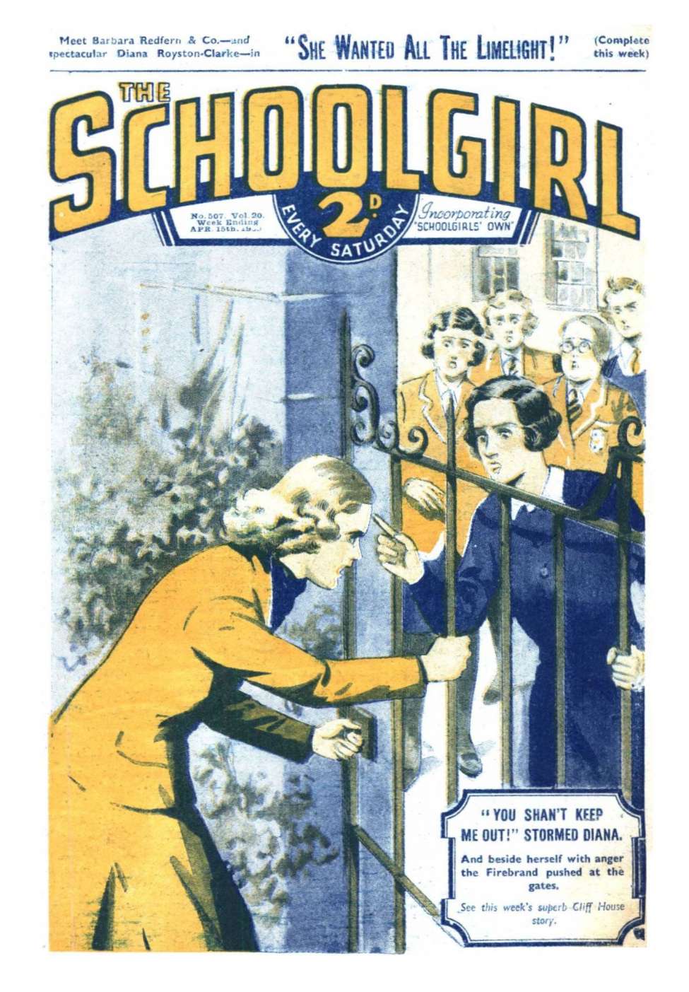 Comic Book Cover For The Schoolgirl 507