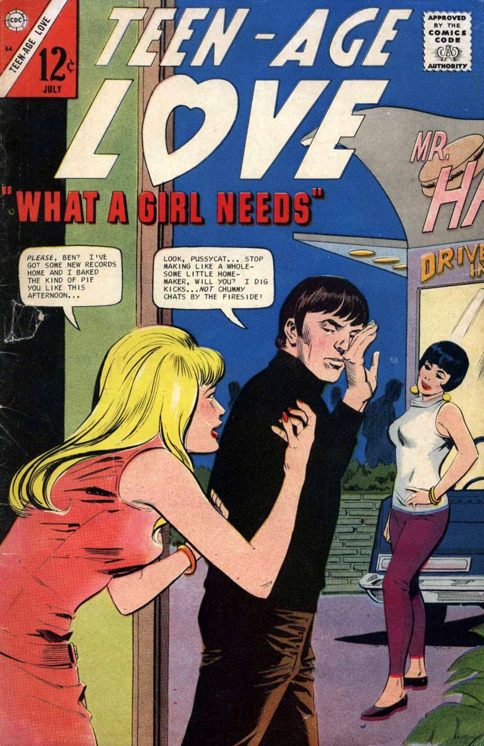 Comic Book Cover For Teen-Age Love 54