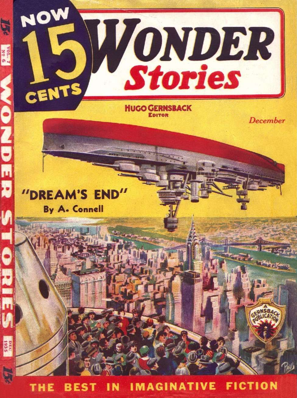 Book Cover For Wonder Stories v7 6 - Dream's End - A. Connell