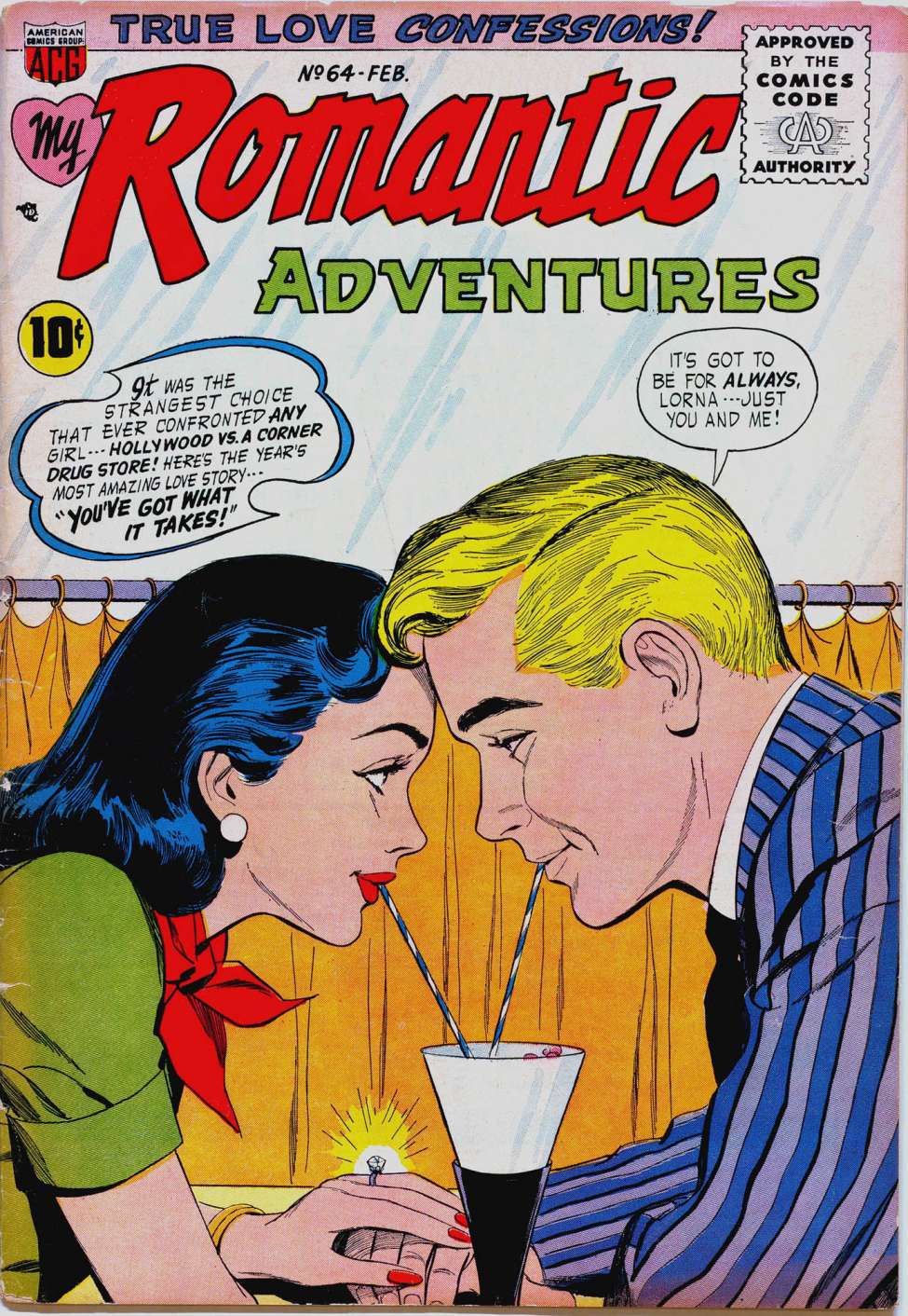 Comic Book Cover For Romantic Adventures 64