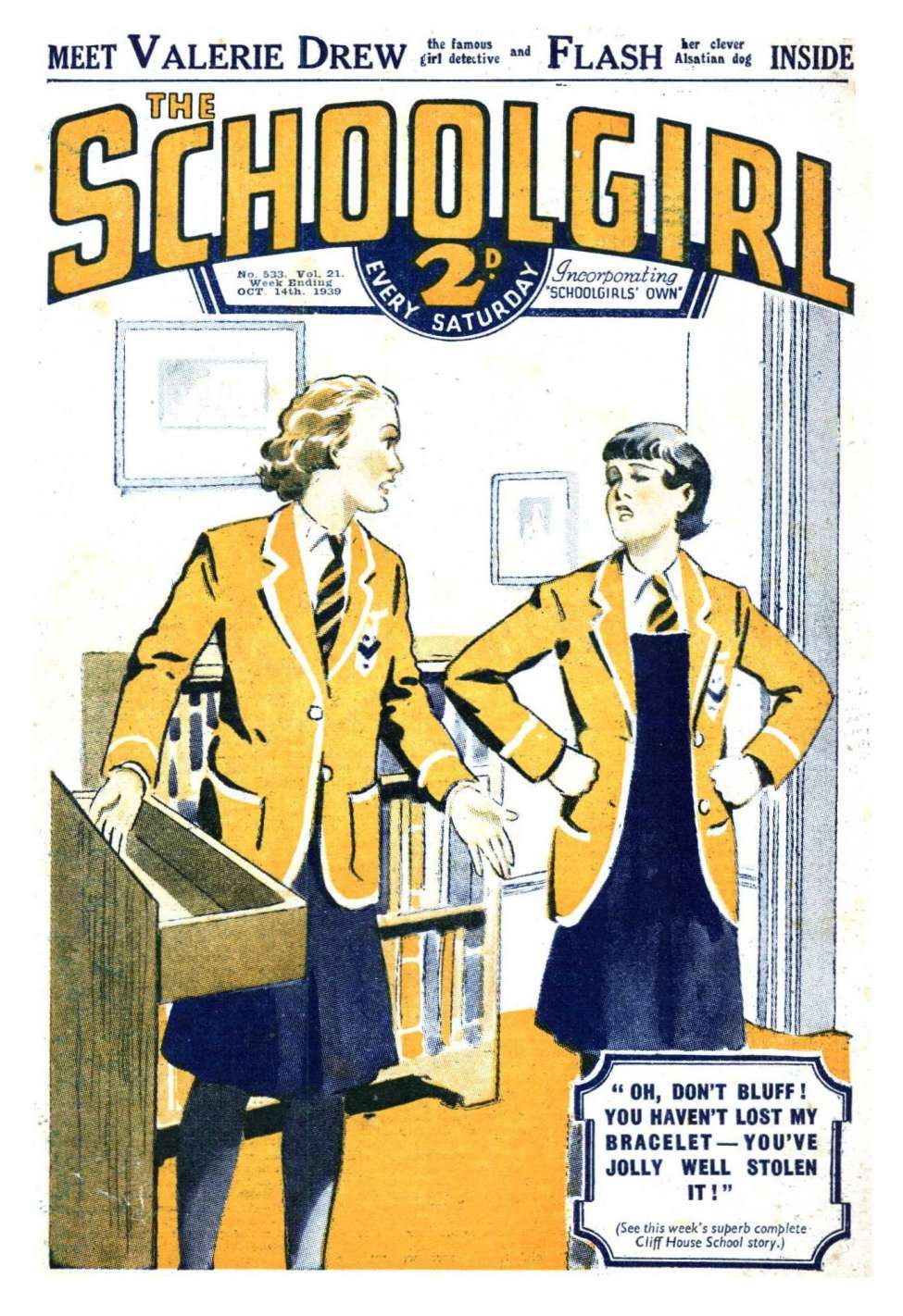 Comic Book Cover For The Schoolgirl 533