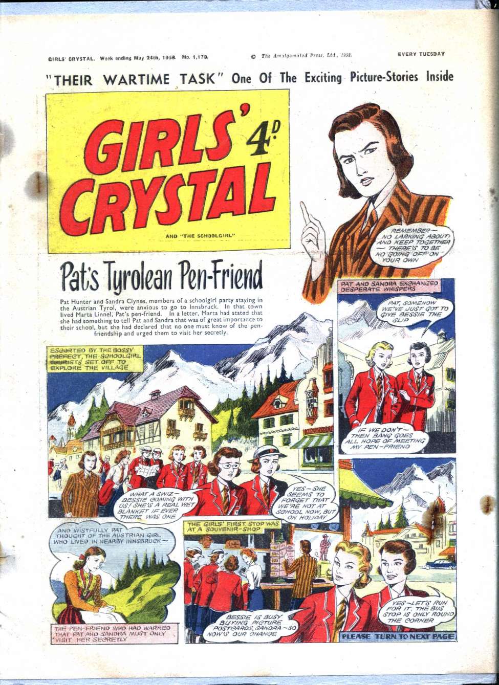 Book Cover For Girls' Crystal 1179 - Pat's Tyrolean Pen-Friend