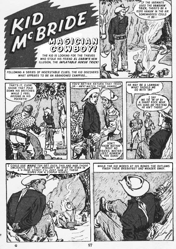 Comic Book Cover For Kid McBride, Magician Cowboy