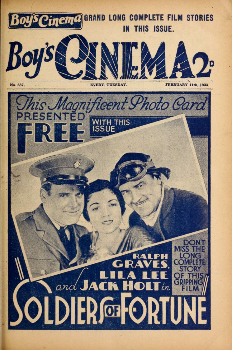 Comic Book Cover For Boy's Cinema 687 - Soldiers of Fortune - Jack Holt