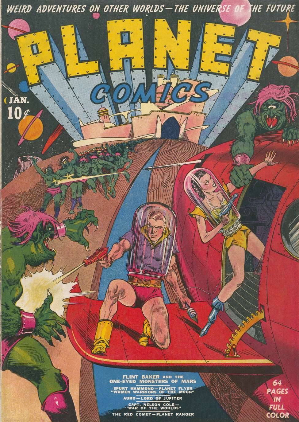 Comic Book Cover For Planet Comics 1