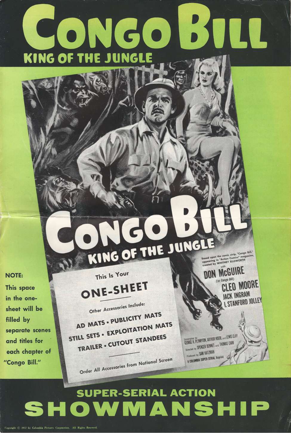 Comic Book Cover For Congo Bill Pressbook