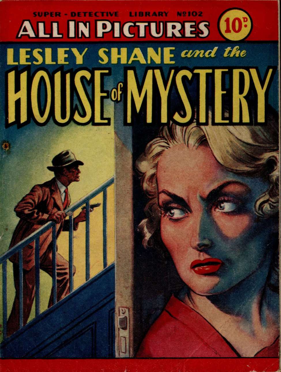 Comic Book Cover For Super Detective Library 102 - The House of Mystery