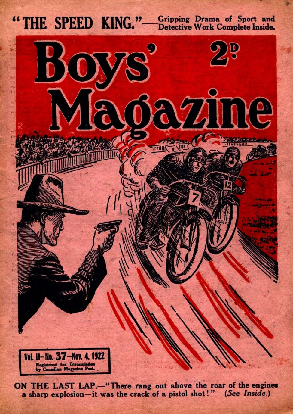Book Cover For Boys' Magazine 37