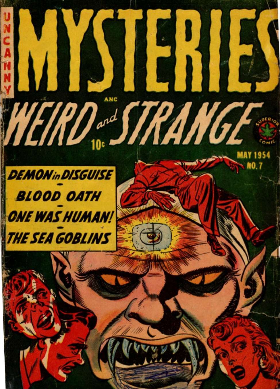 Comic Book Cover For Mysteries Weird and Strange 7