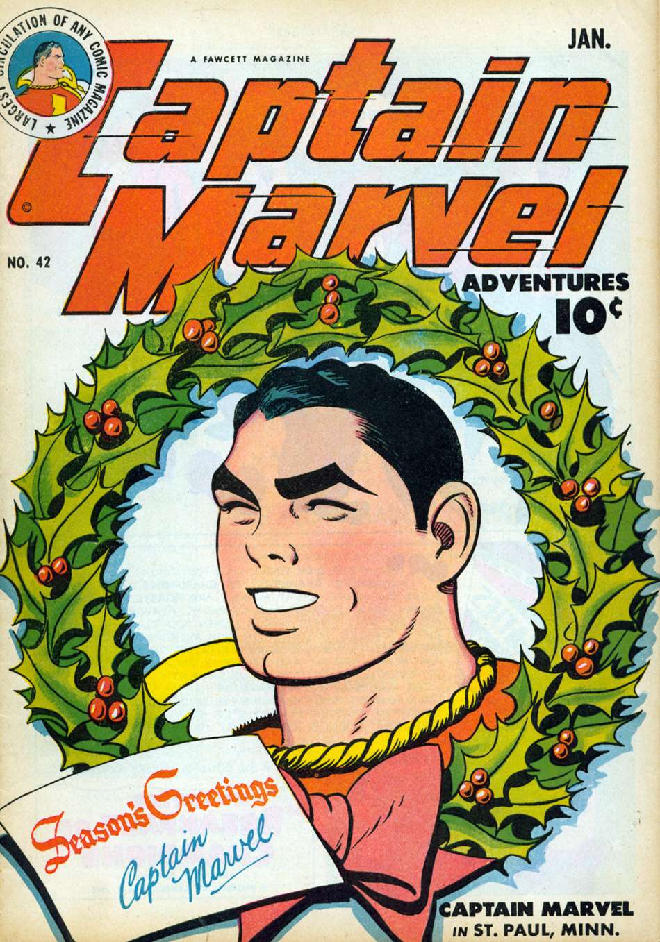 Comic Book Cover For Captain Marvel Adventures 42 - Version 1