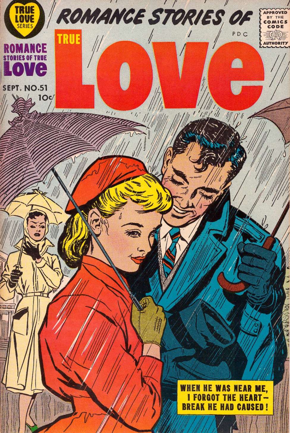 Comic Book Cover For Romance Stories of True Love 51