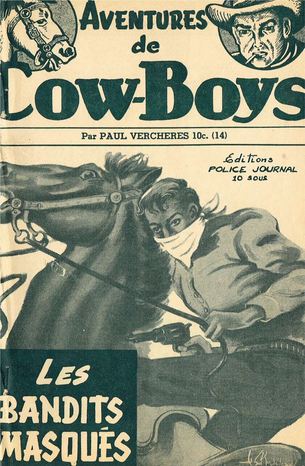 Comic Book Cover For Aventures de Cow-Boys 14 - Les Bandits masqués