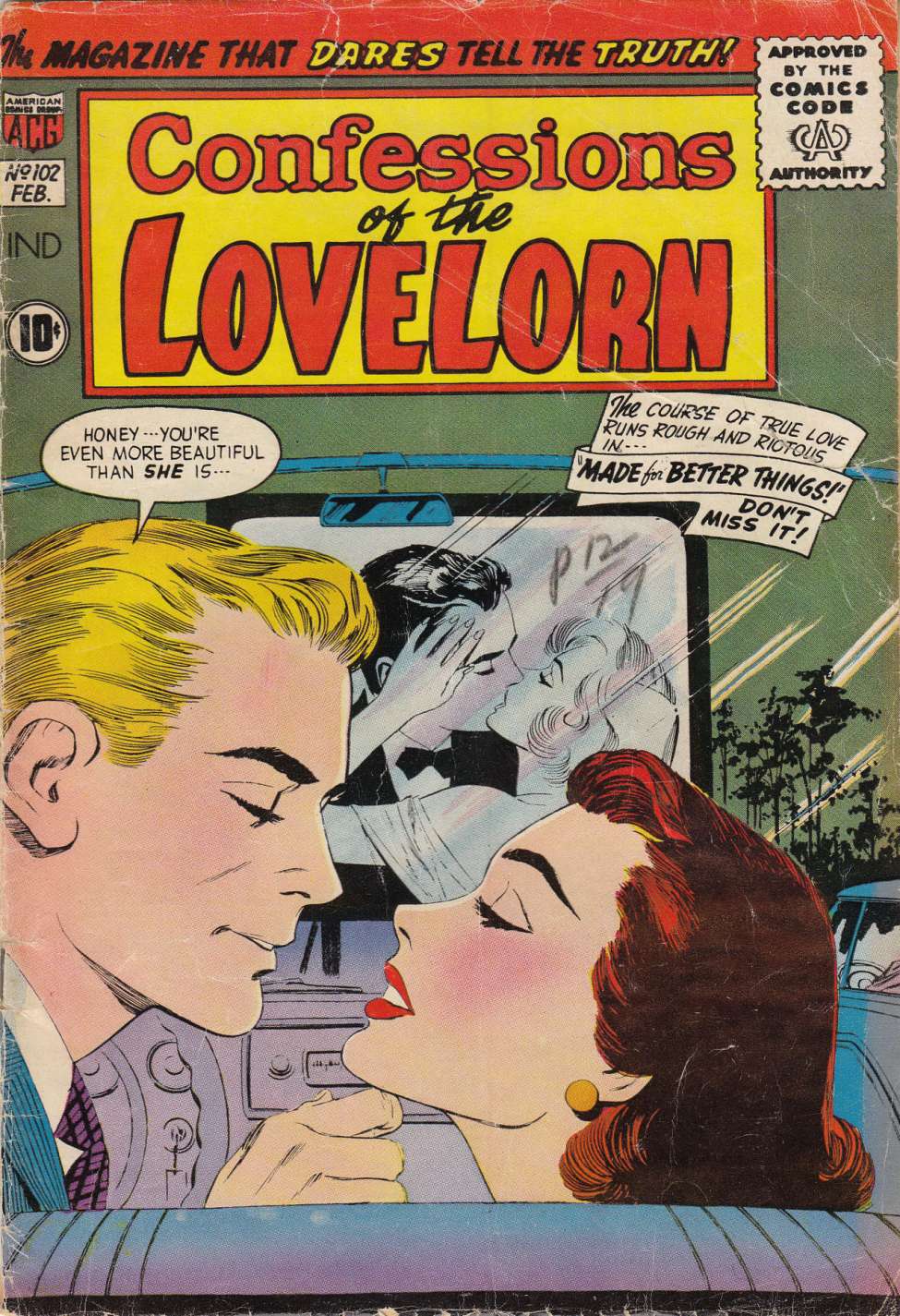 Comic Book Cover For Confessions of the Lovelorn 102