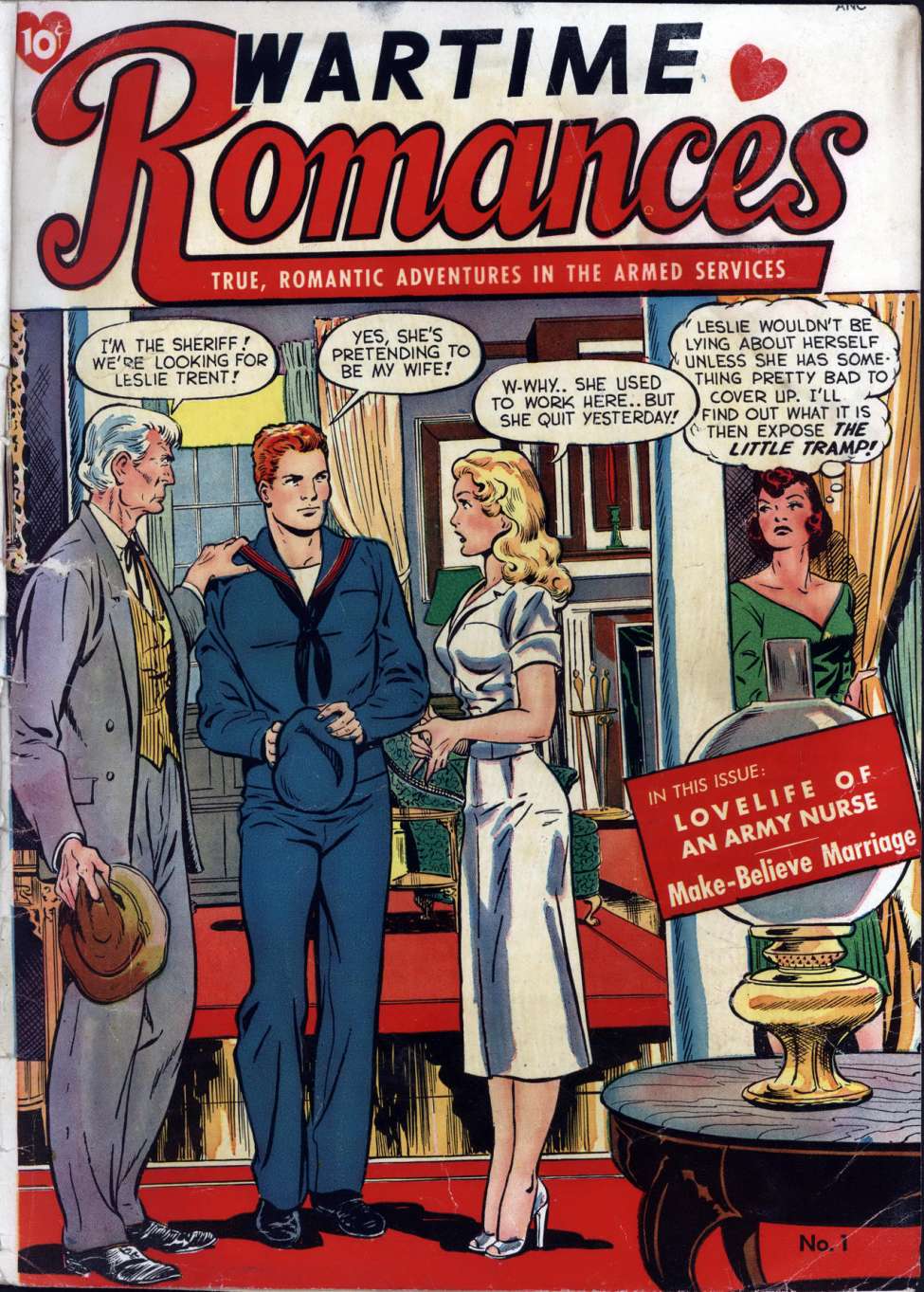Comic Book Cover For Wartime Romances 1
