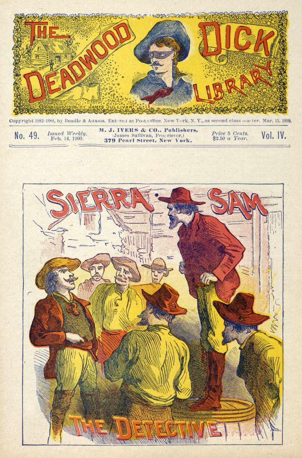 Book Cover For Deadwood Dick Library v4 49 - Sierra Sam, the Detective