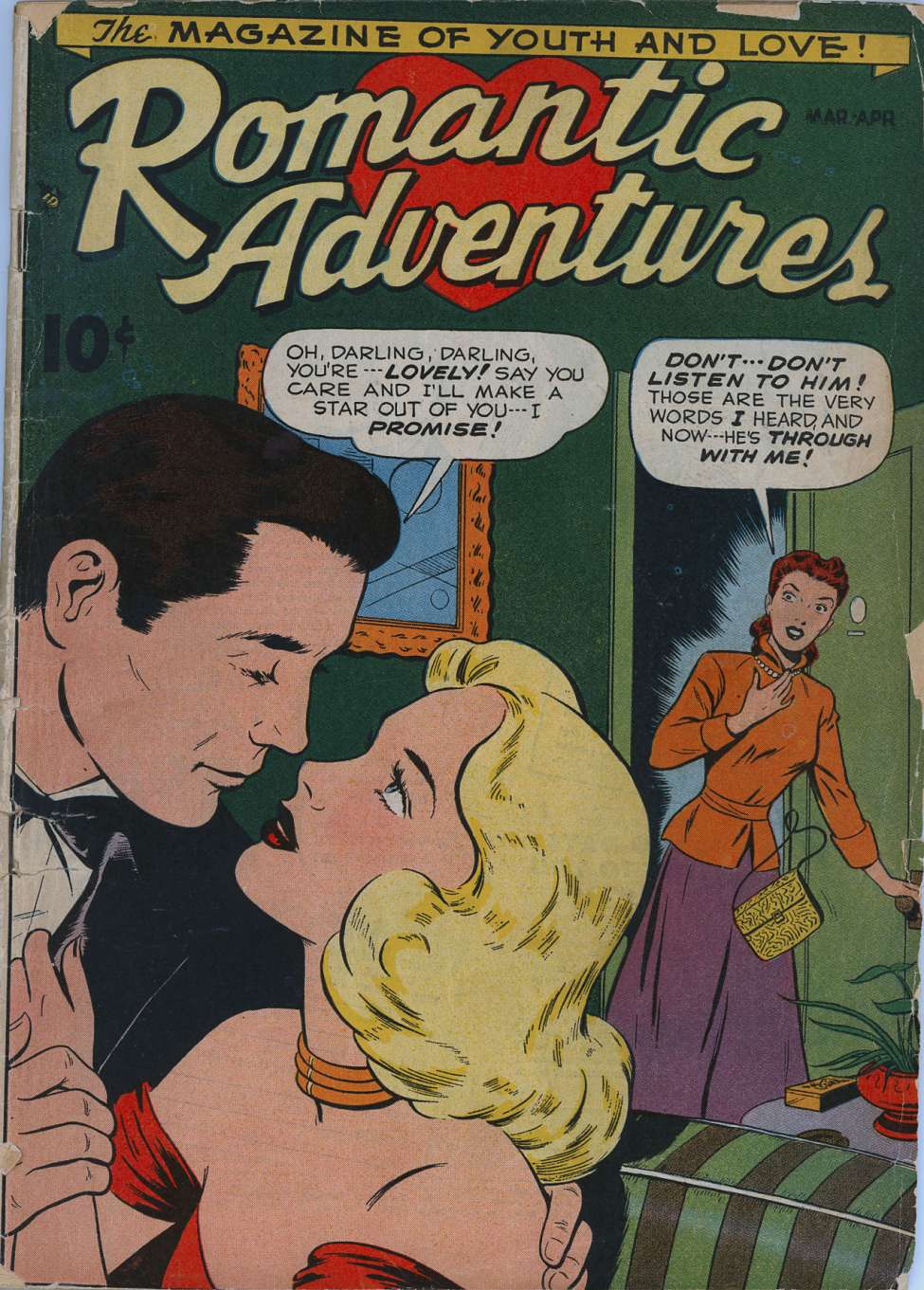 Comic Book Cover For Romantic Adventures 1