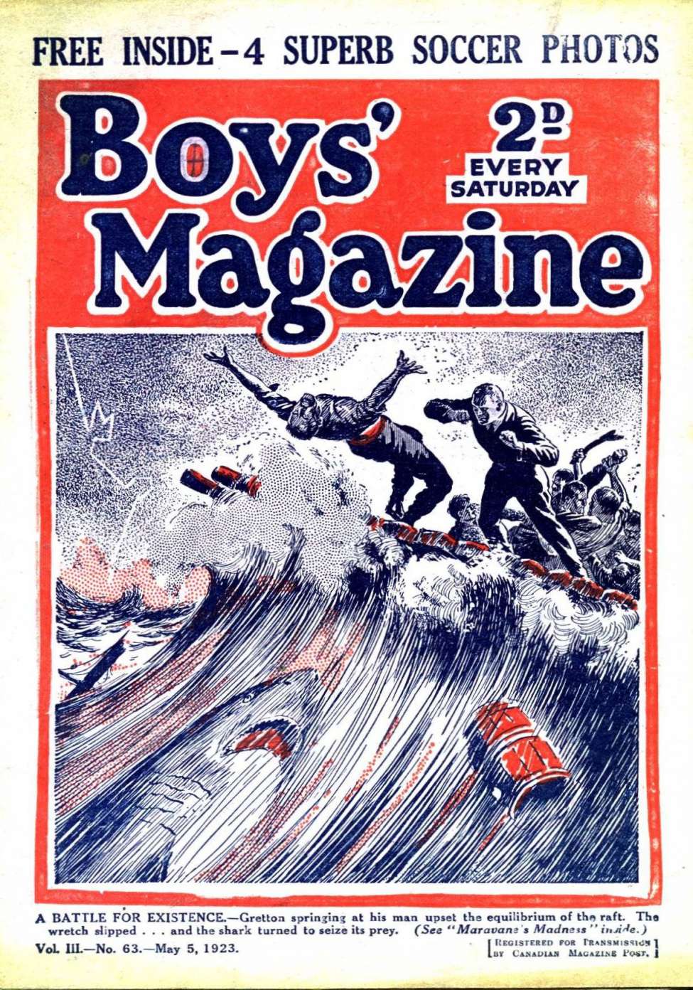 Comic Book Cover For Boys' Magazine 63