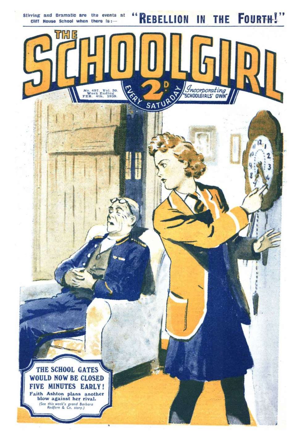 Comic Book Cover For The Schoolgirl 497