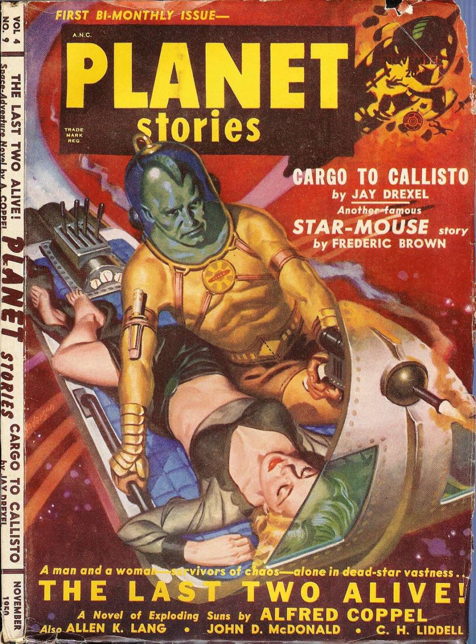 Book Cover For Planet Stories v4 9 - The Last Two Alive! - Alfred Coppel, Jr.