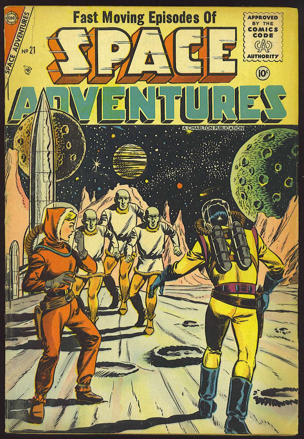 Comic Book Cover For Space Adventures 21