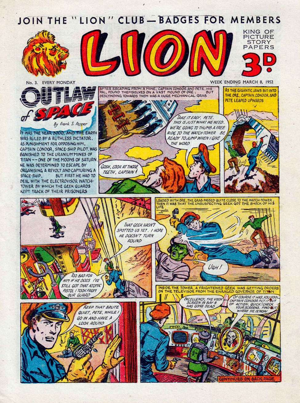 Comic Book Cover For Lion 3
