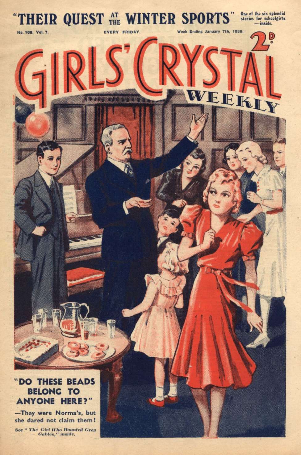 Comic Book Cover For Girls' Crystal 168 - Peril at The New Year Ball
