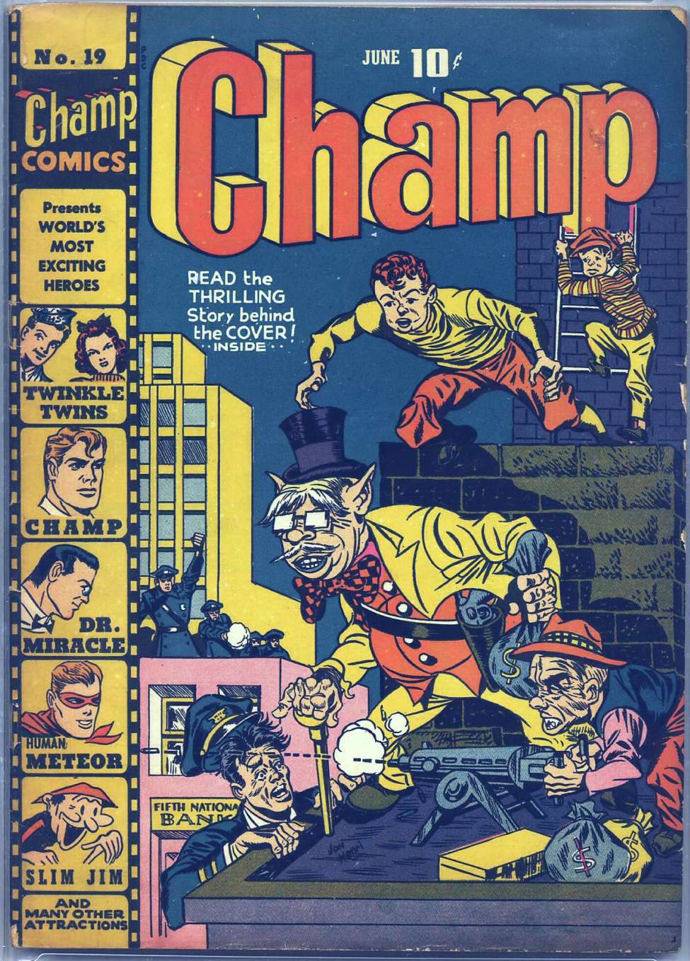 Comic Book Cover For Champ Comics 19