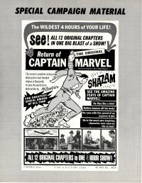 Large Thumbnail For Captain Marvel Serial 1966 Re-Release Pressbook