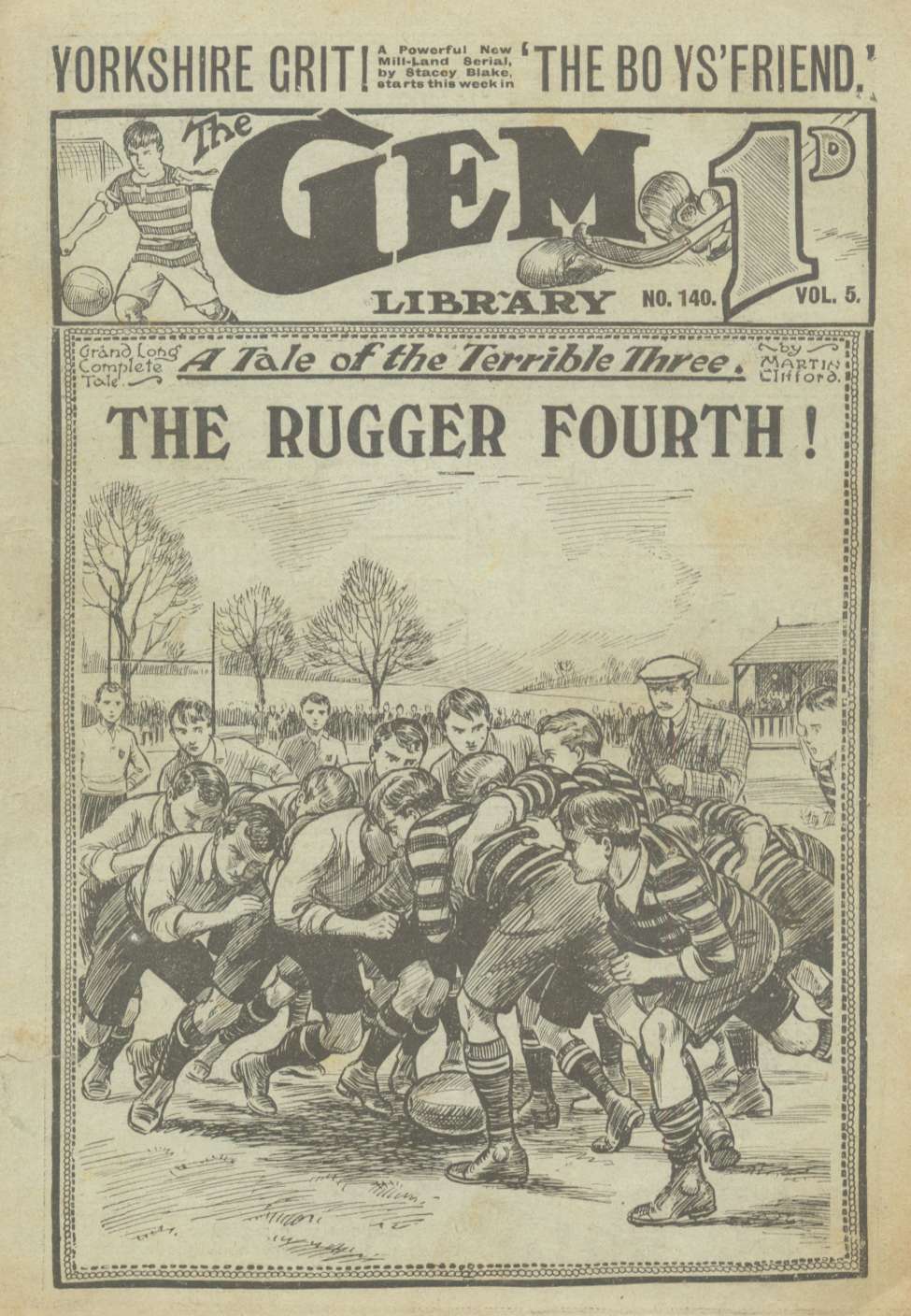 Comic Book Cover For The Gem v2 140 - The Rugger Fourth