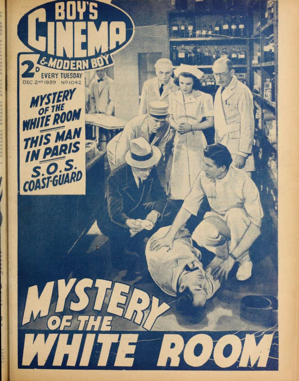 Comic Book Cover For Boy's Cinema 1042 - Mystery of the White Room - Bruce Cabot
