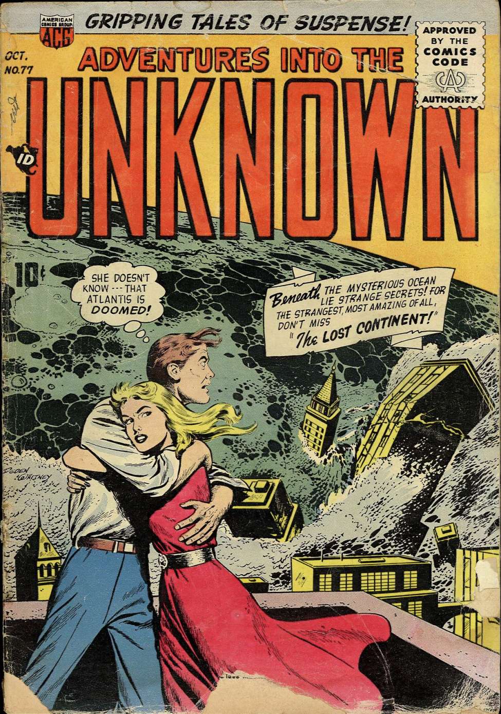 Comic Book Cover For Adventures into the Unknown 77