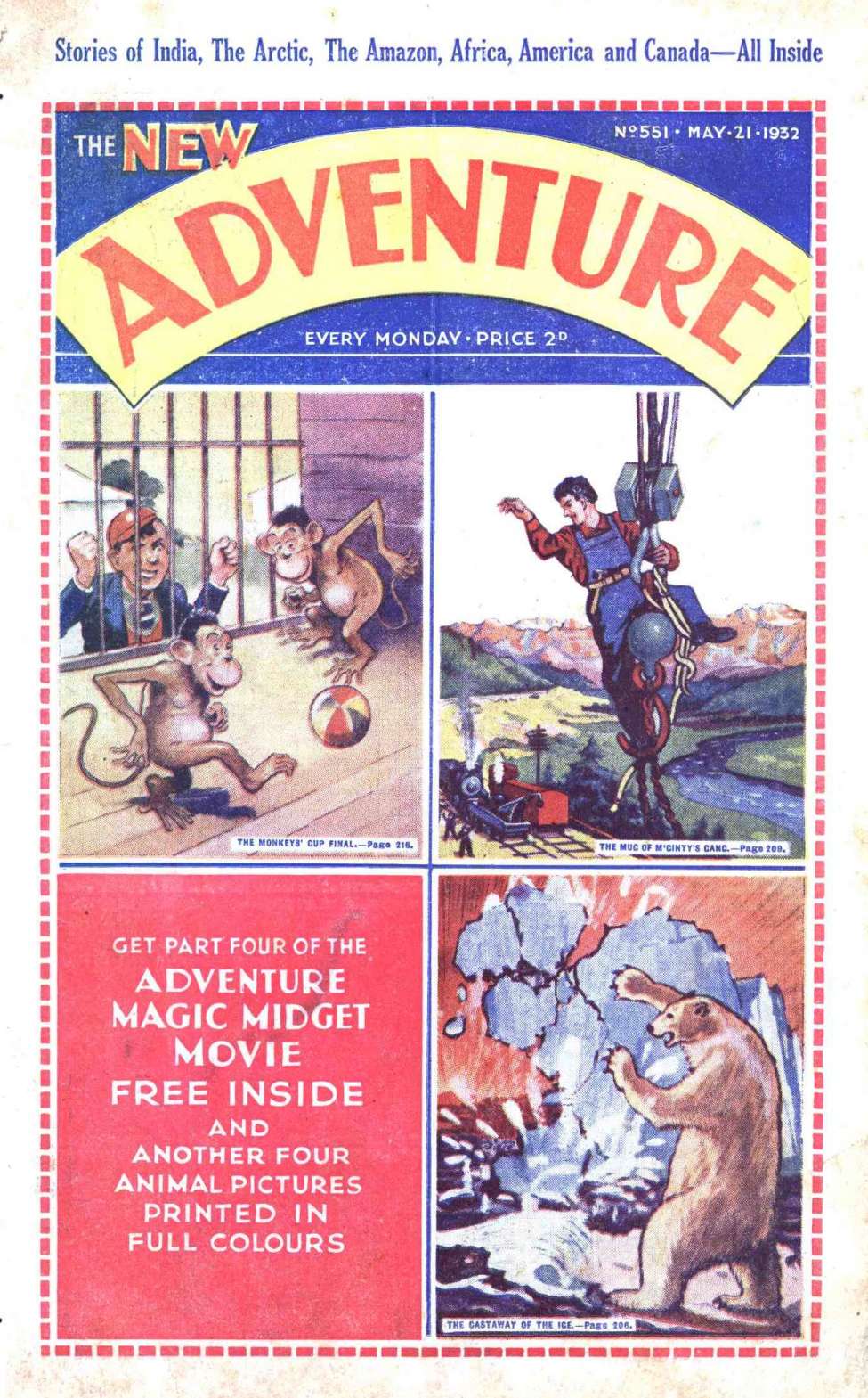 Comic Book Cover For Adventure 551