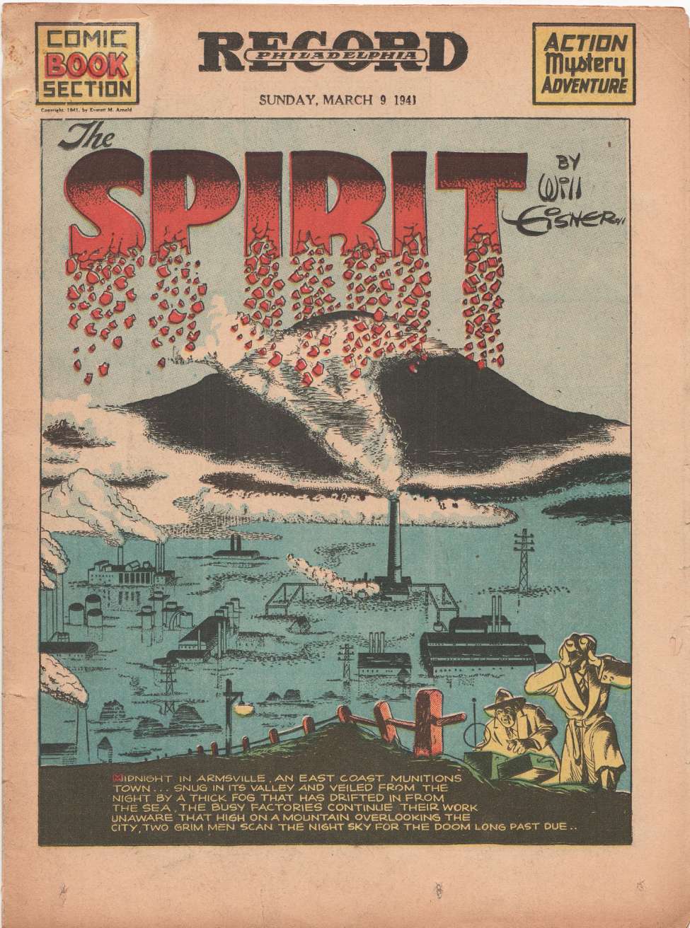 Comic Book Cover For The Spirit (1941-03-09) - Philadelphia Record