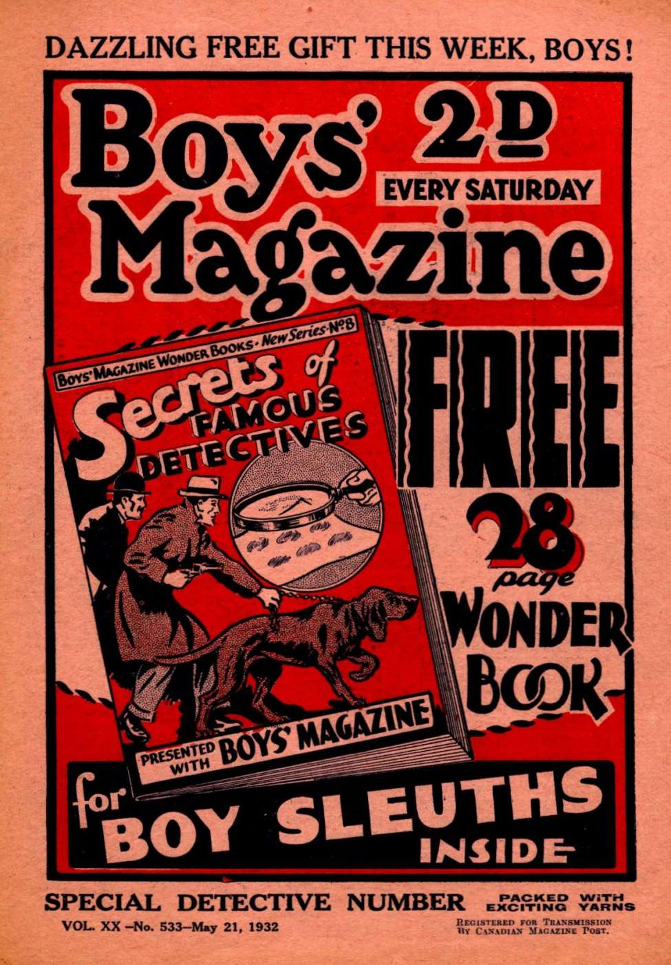 Book Cover For Boys' Magazine 533