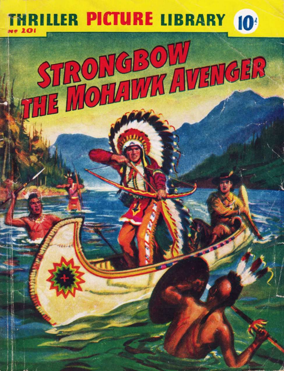 Book Cover For Thriller Picture Library 201 - Strongbow the Mohawk Avenger