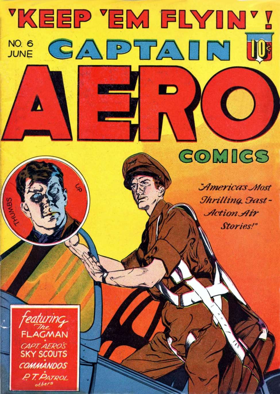 Comic Book Cover For Captain Aero Comics 6