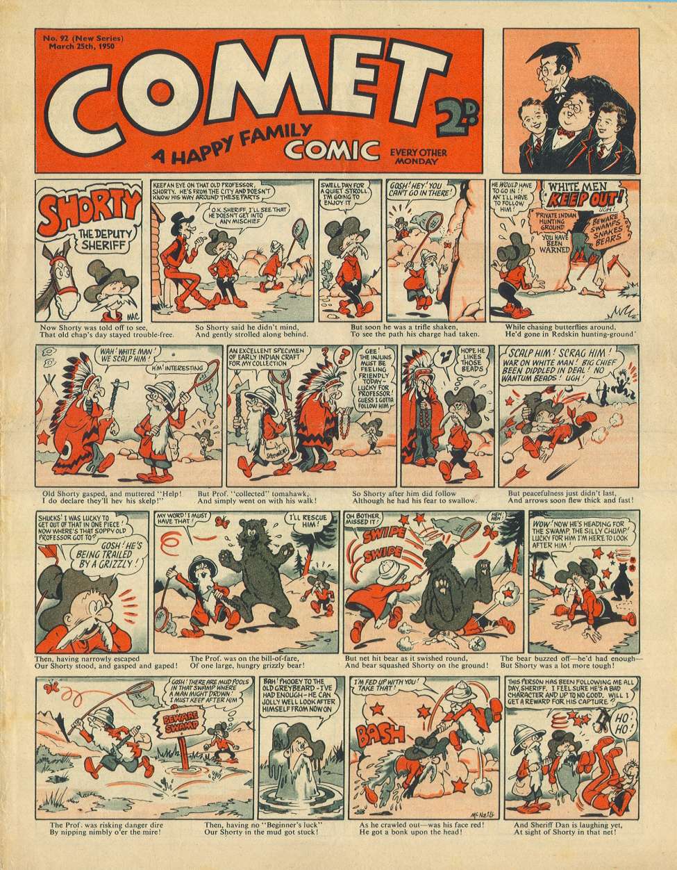 Comic Book Cover For The Comet 92