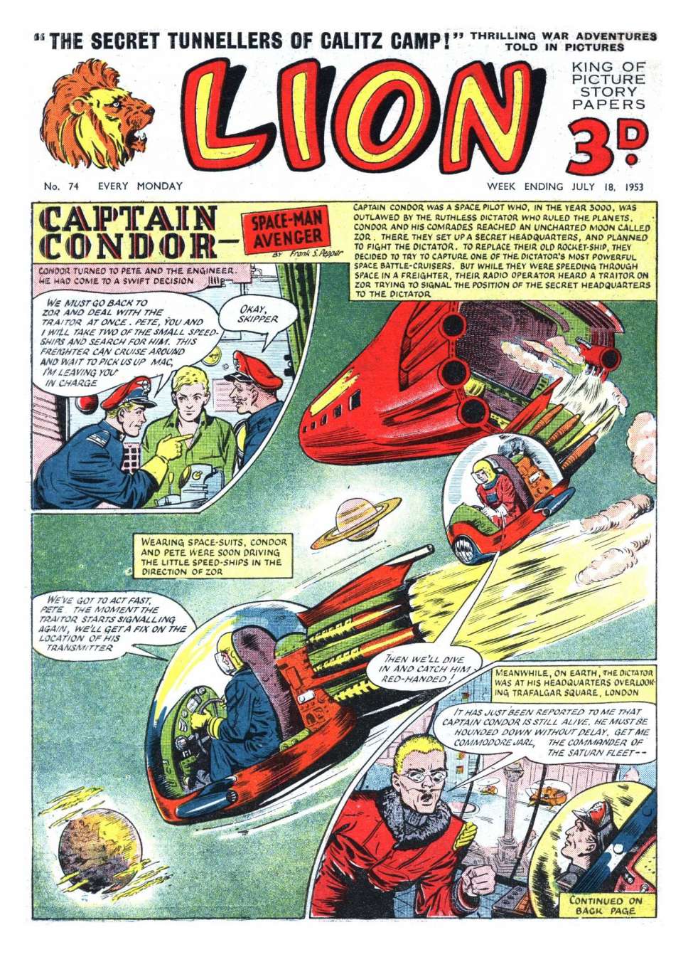 Comic Book Cover For Lion 74