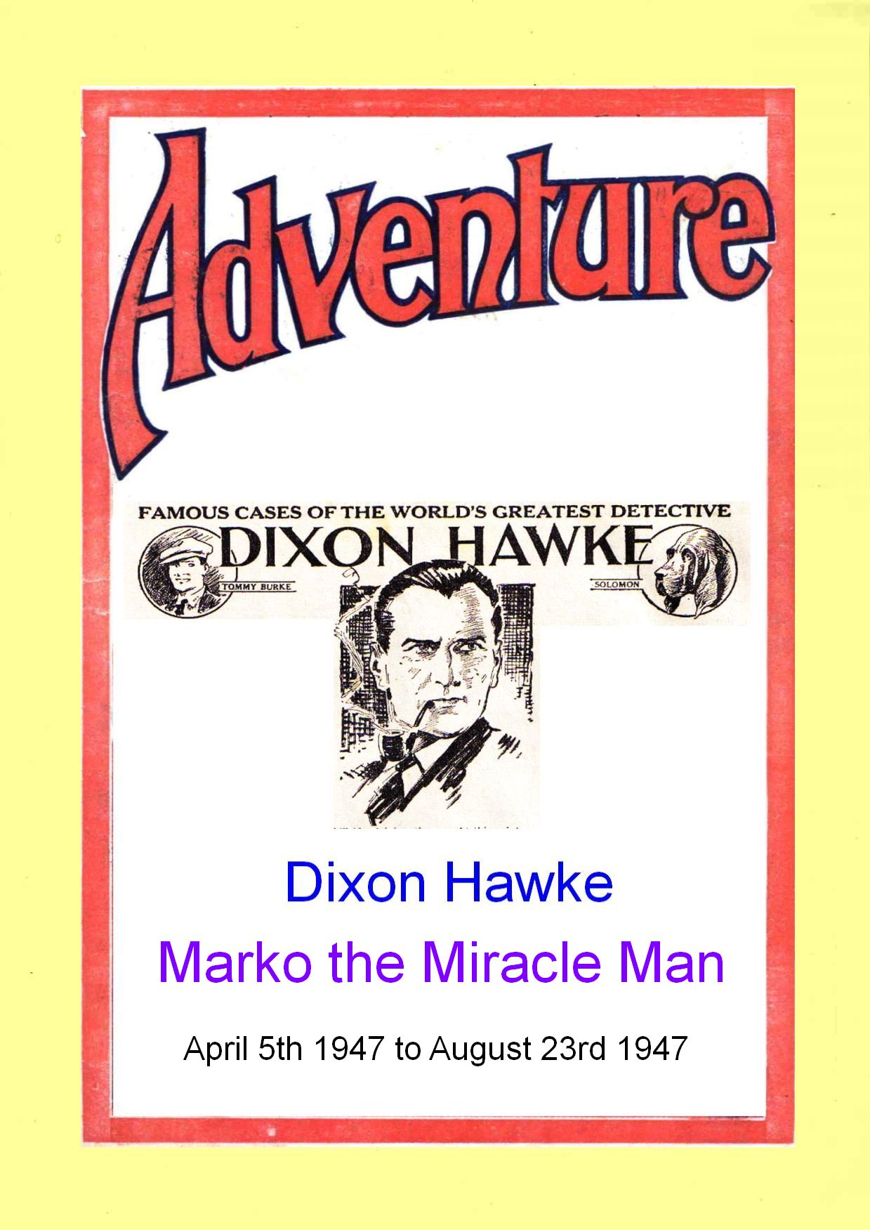 Book Cover For Dixon Hawke - Marko the Miracle Man
