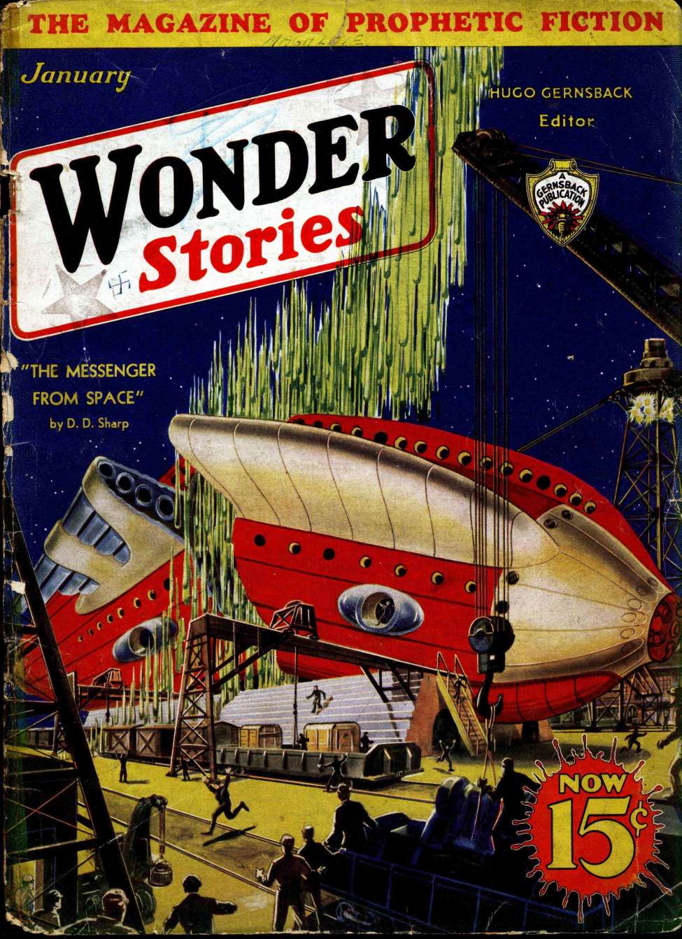 Comic Book Cover For Wonder Stories v4 8 - The Memory of the Atoms - Nat Schachner