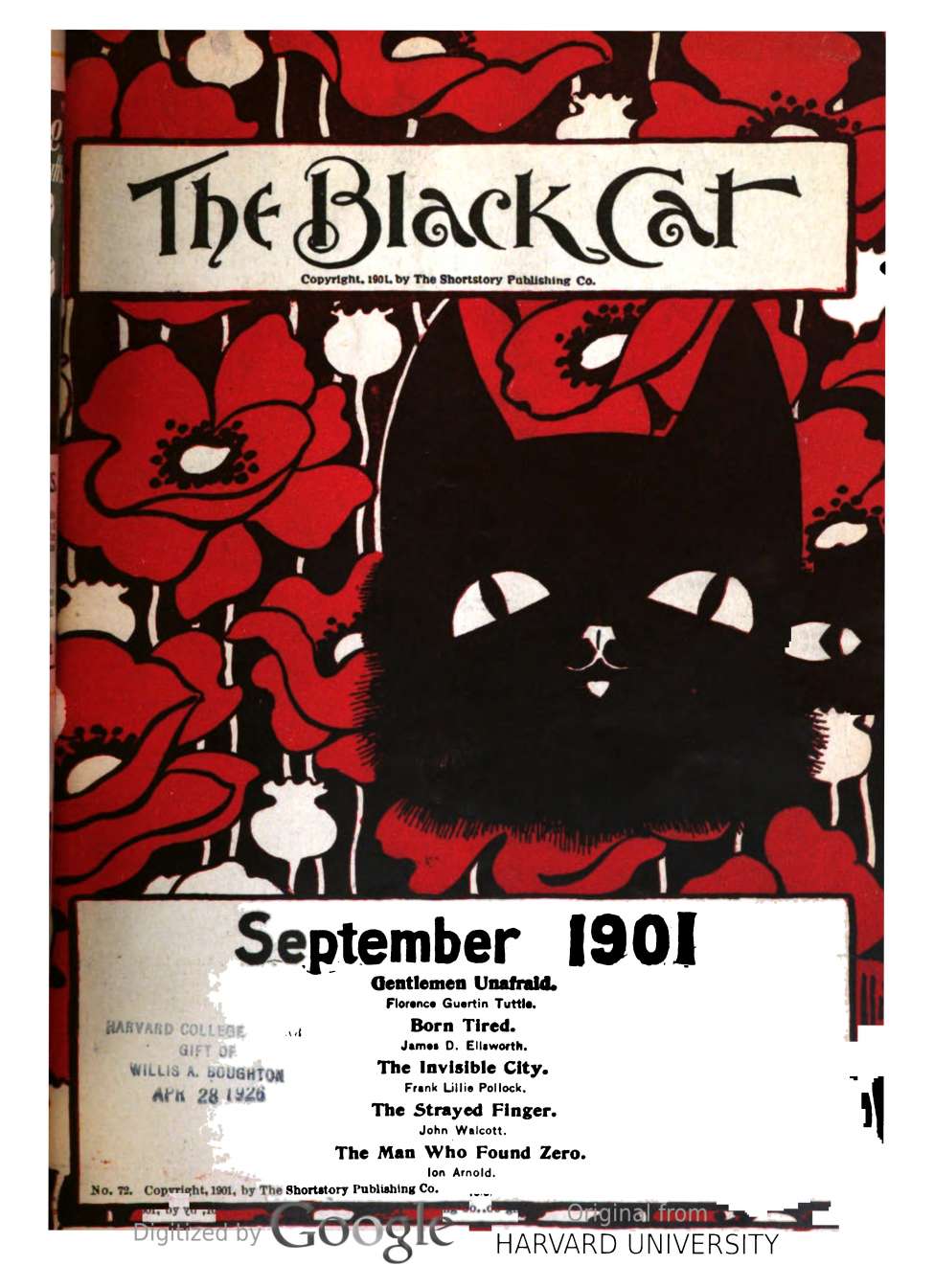 Book Cover For The Black Cat v6 12 - Gentlemen Unafraid - Florence Guertin Tuttle