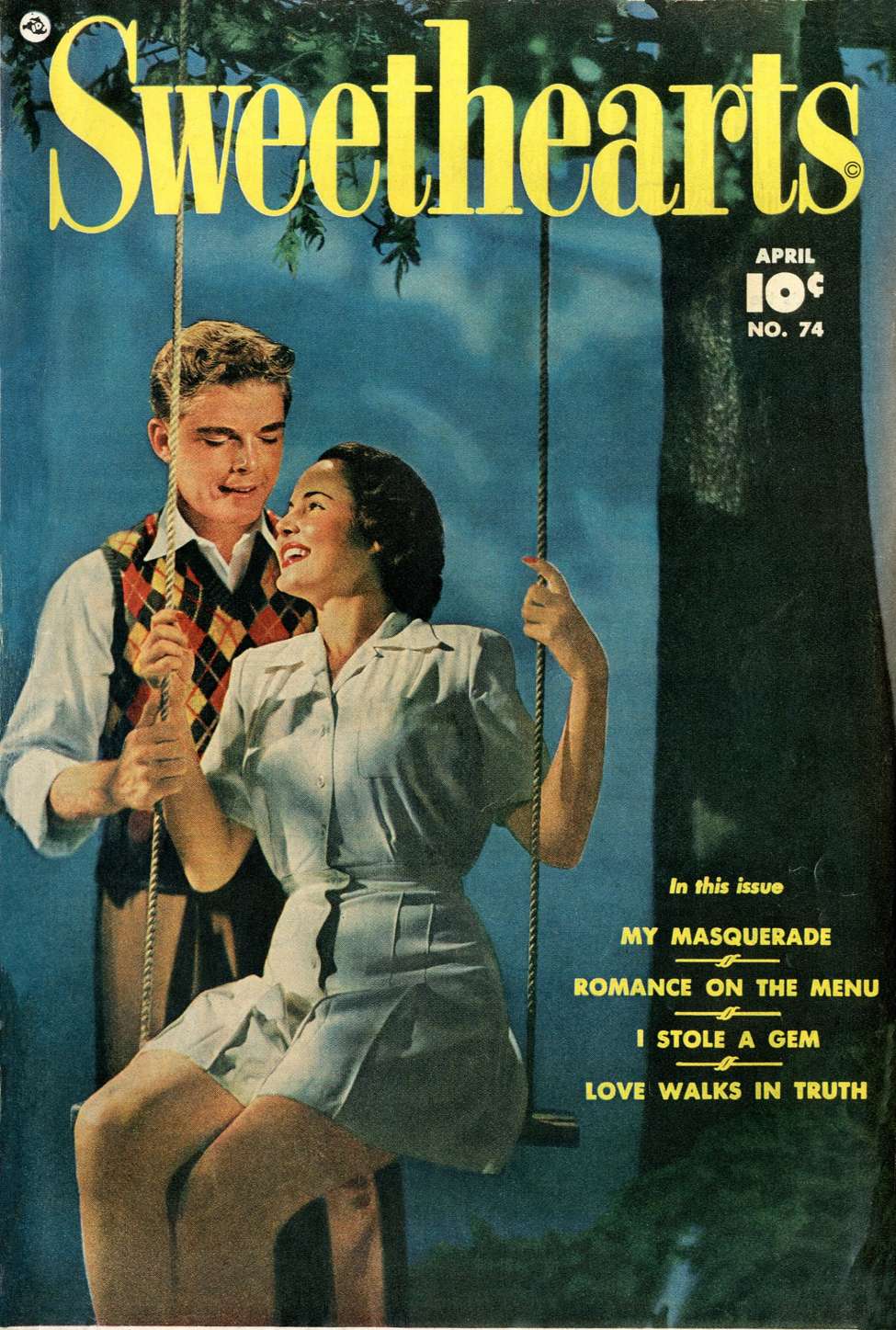 Comic Book Cover For Sweethearts 74
