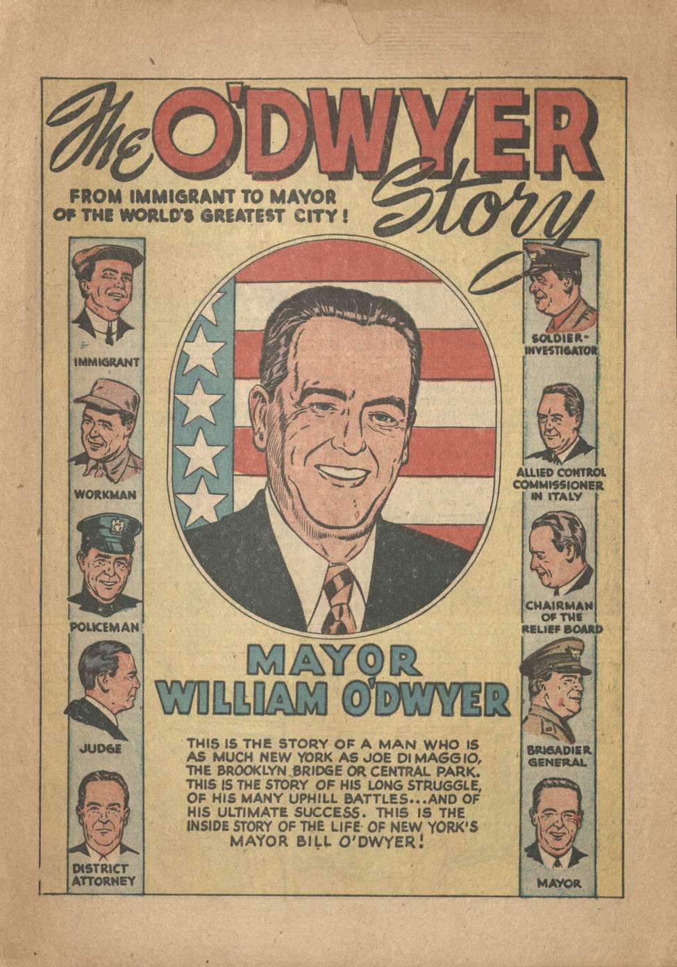 Book Cover For The O'Dwyer Story - From Immigrant To Mayor
