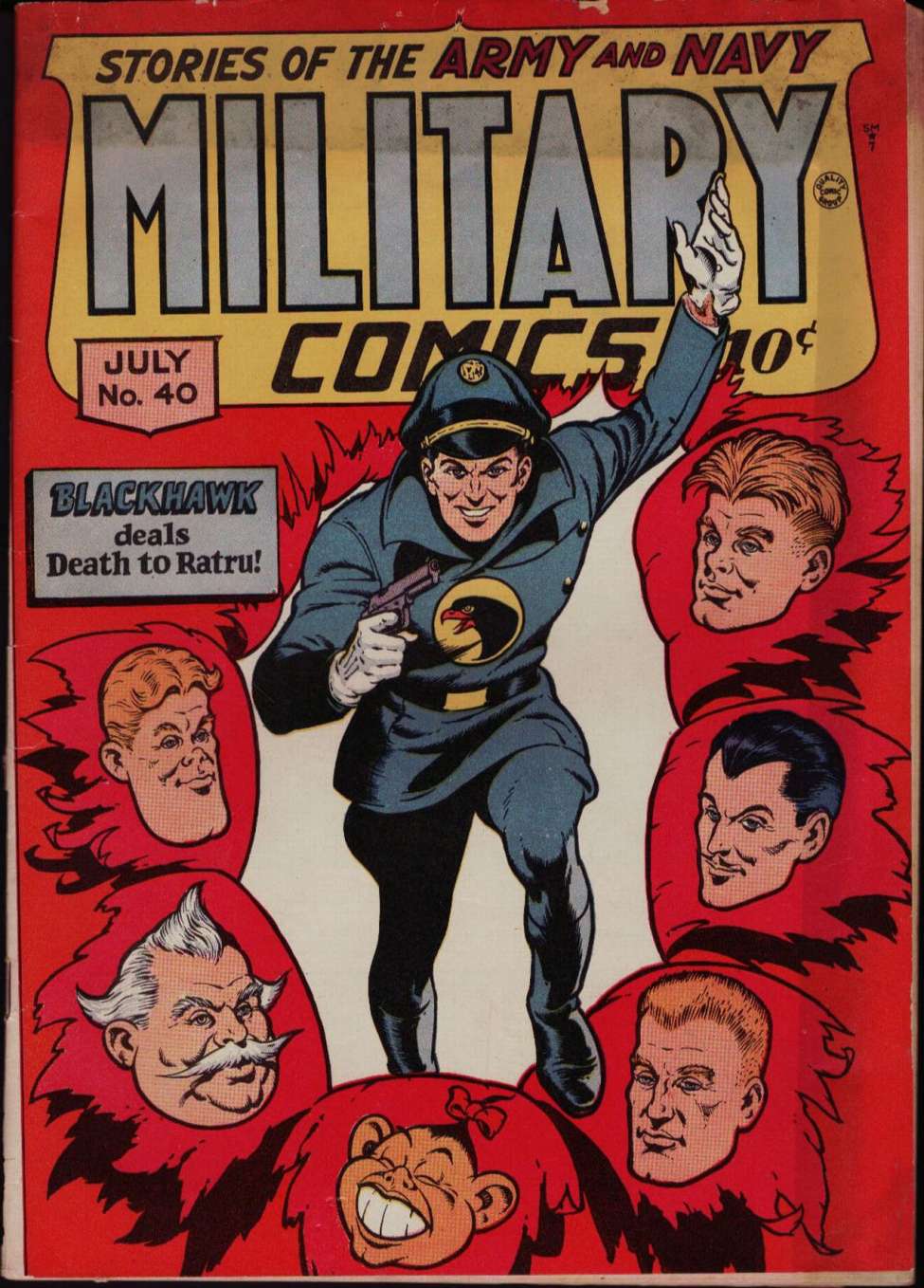 Comic Book Cover For Military Comics 40 - Version 1