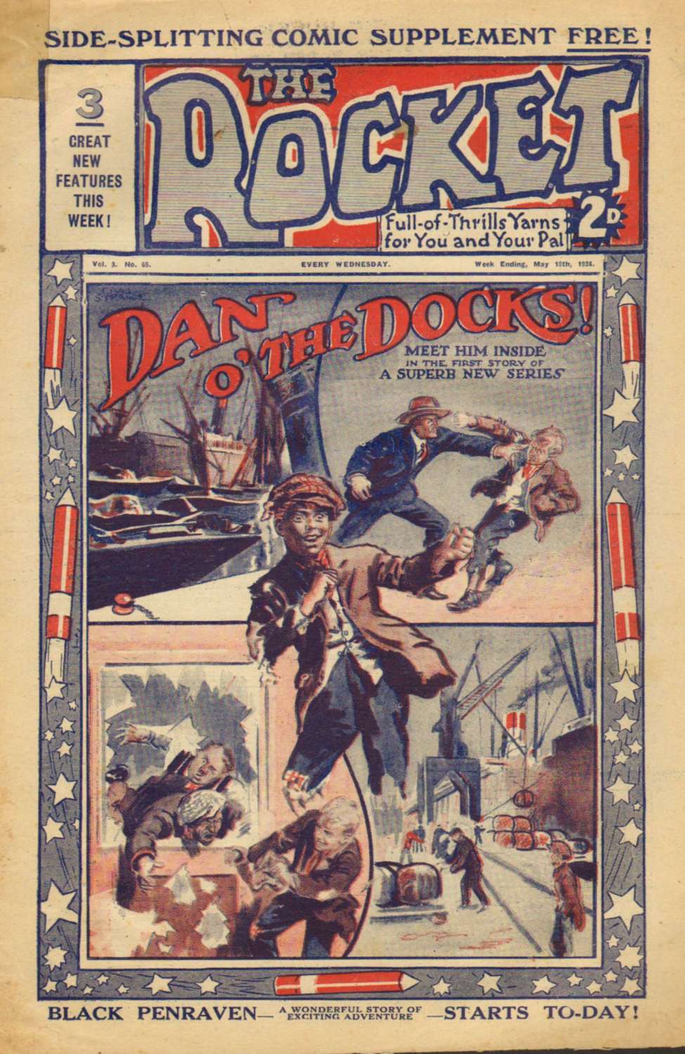 Comic Book Cover For The Rocket 65 - Dan o' the Docks!