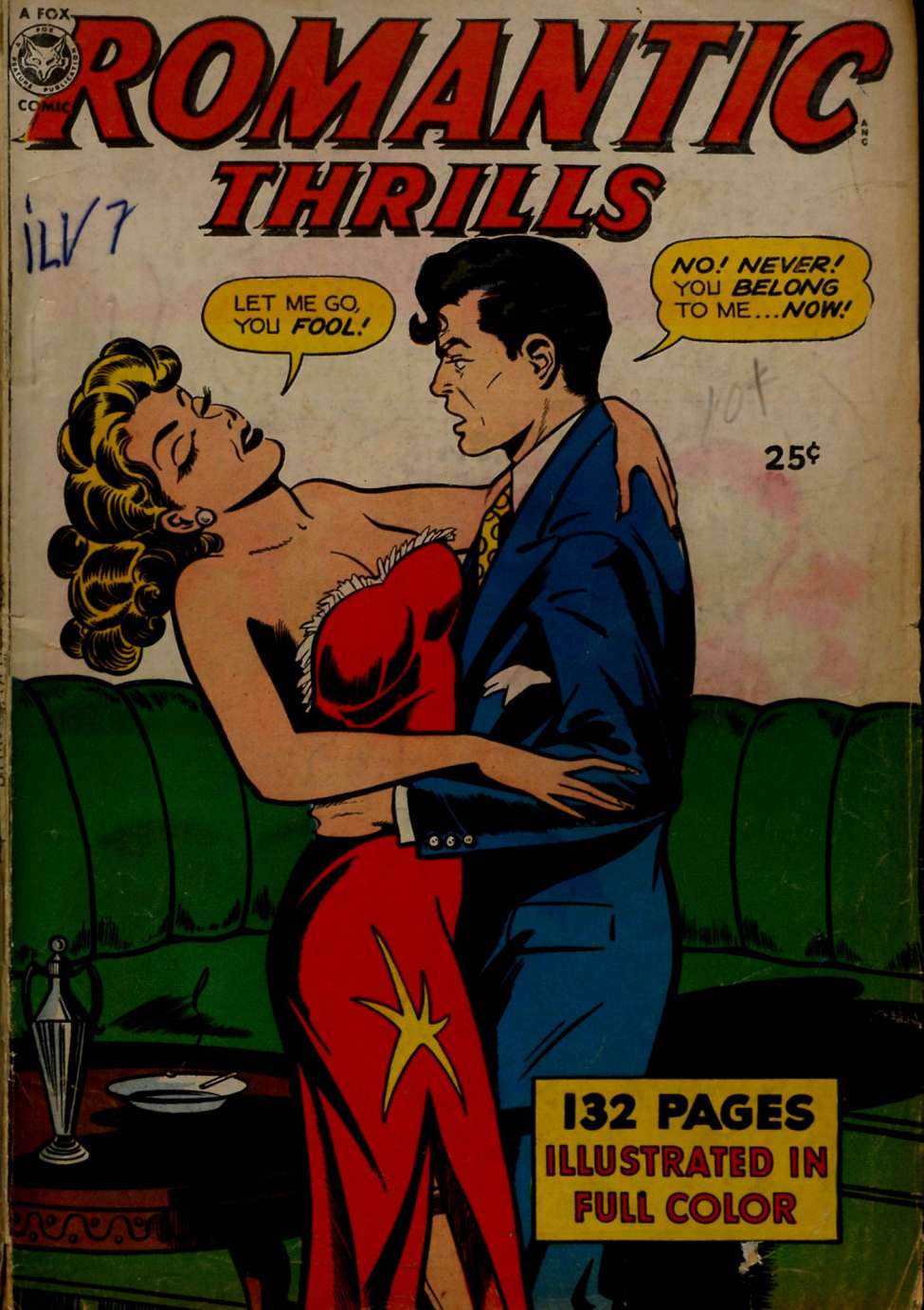 Comic Book Cover For Romantic Thrills (nn)